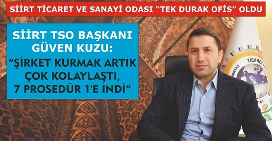 Başkan Kuzu, “Şirket Kurmak Kolaylaştı, 7 Prosedür 1’e İndi”