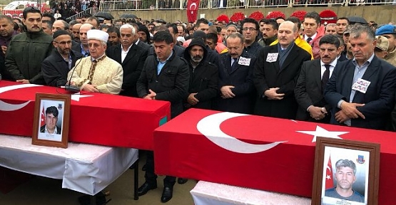 Şehit  Korucular Son Yolculuğuna Uğurlandı