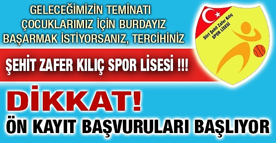 Şehit Zafer Kılıç Spor Lisesi Başvuru Tarihleri ve Sınav Takvimi Açıklandı