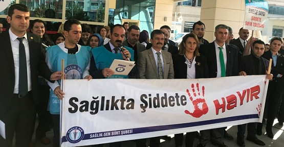 Sağlık-Sen, Sağlık Çalışanlarına Şiddeti Protesto Etti