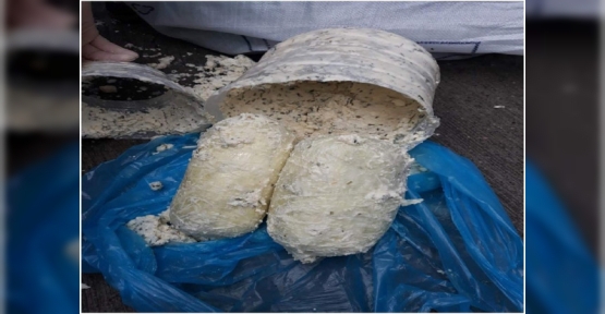 Peynir Bidonunda 1 Kilo 60 Gram Esrar Ele Geçirildi
