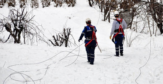 Aşırı Kar Yağışı Şirvan’da Elektrik Direklerini Devirdi
