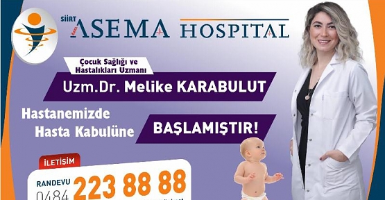 Yılın Hekimi Seçilen Çocuk Doktoru Dr. Melike Karabulut Özel Asema Hospital’da