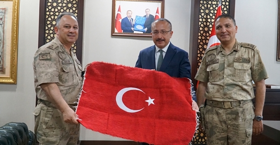 Lojistik Hizmetler Başkanı Tuğgeneral Abdullah Koçum,Vali Atik’i Ziyaret Etti