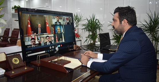 AK Parti İl Başkanı Olgaç, Telekonferans Yoluyla Cumhurbaşkanı Erdoğan'la Görüştü