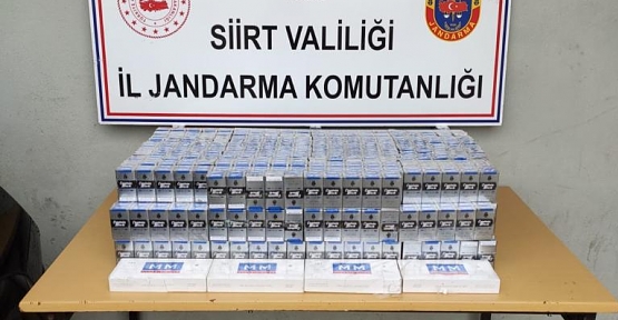 Siirt'te Piyasa Değeri 14.800 TL Olan Kaçak Sigara Ele Geçirildi