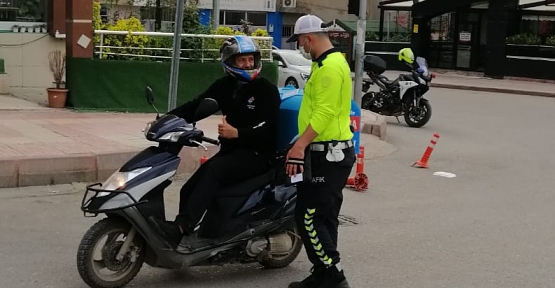 Trafik Ekiplerinden Motosiklet Denetimi