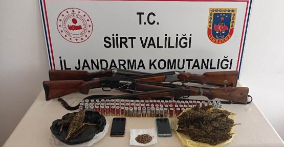 Kubar Esrar, Kenevir Tohumu  ve Ruhsatsız Av Tüfeği Ele Geçirildi