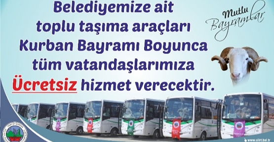 Belediye Otobüsleri Bayramda Ücretsiz Hizmet Verecek