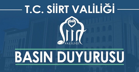 VALİLİK BASIN DUYURUSU 