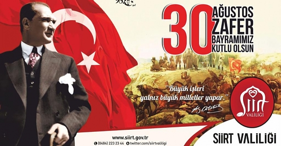 30 Ağustos Zafer Bayramı Kutlama Programı Açıklandı