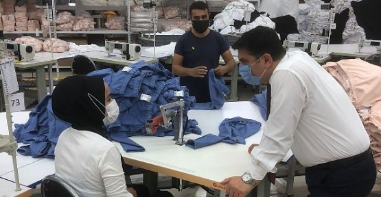 Baykan Kaymakamı/Belediye Başkan V. Mehmet Tunç'tan Tekstil Fabrikasına Ziyaret