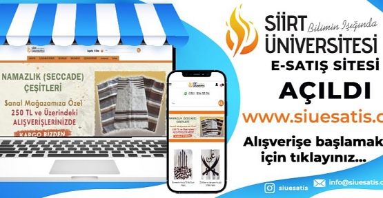 Siirt Üniversitesinin Online Satış Sayfası Hizmete Açıldı