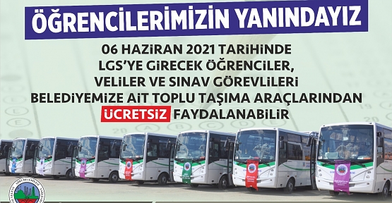 Siirt’te LGS’ye Girecek Öğrencilere ve Öğrenci Velilerine Ulaşım Ücretsiz Olacak