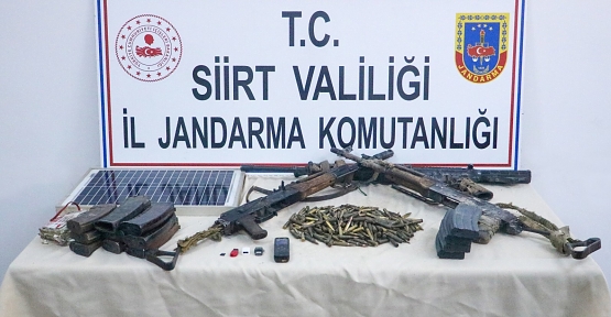 Siirt'te Etkisiz Hale Getirilen PKK'lı Teröristlere Ait Silah ve Mühimmat Ele Geçirildi