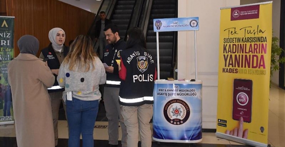 Emniyet Siirt Park AVM’de Stand Açarak KADES Uygulamasını Tanıttı