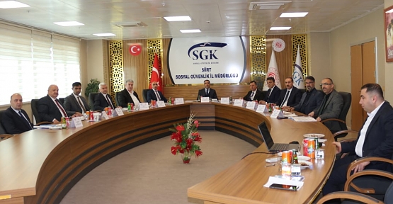 Siirt SGK’da Bölge Koordinasyon Toplantısı Yapıldı