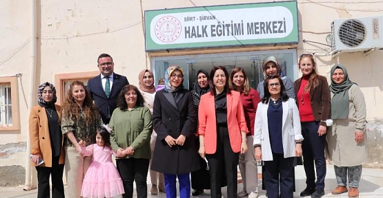 Eğitim Gönüllüsü Güney Hacıbektaşoğlu, Şirvan İlçesinde Eğitim Kurumlarını Ziyaret Etti