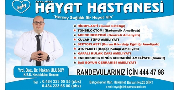 Yrd. Doç. Dr. Hakan Ulusoy, Tükürük Bezi Tümörlerinde de Erken Tanının Tedaviyi Kolaylaştırdığına Dikkat Çekti