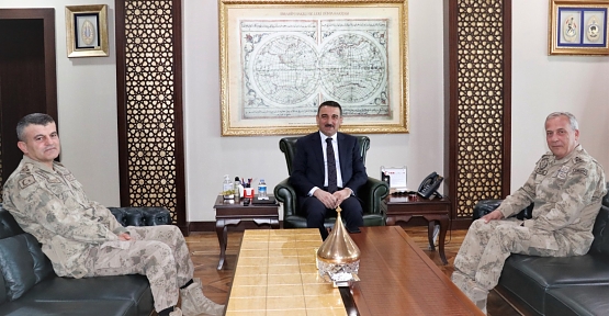 Jandarma Genel Komutanlığı Denetleme ve Değerlendirme Başkanı Tuğgeneral Semih Okyar, Vali Hacıbektaşoğlu’nu Ziyaret Etti