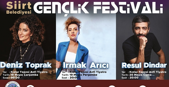 Siirt Belediyesi Gençlik Festivali Düzenliyor!