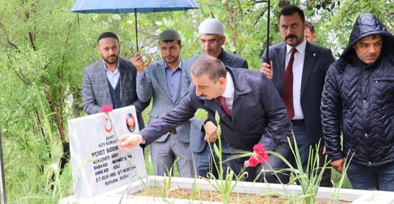 Vali Hacıbektaşoğlu, Sağırsu Köyünü Ziyaret Etti, Şehit Mehmet Sıddık Artun’un Anma Programına Katıldı