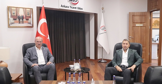 Siirt TSO Başkanı Güven Kuzu, ATO Başkanı Gürsel Baran'ı Ziyaret Etti