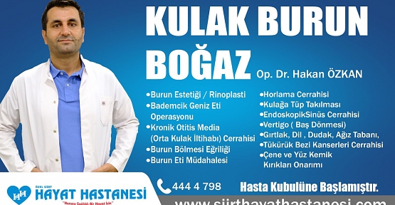 KBB Uzmanı Dr. Hakan Özkan, Bademcik Ameliyatı İle İlgili Bilgi Verdi