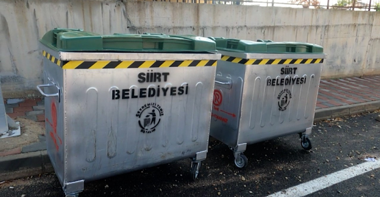 Siirt Belediyesi Çöp Konteynerlerini Yeniliyor