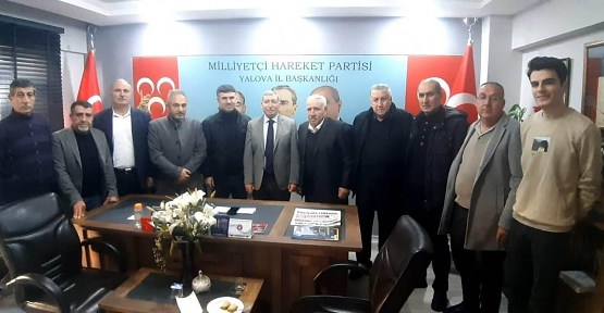 Yalova’daki Siirtlilerden MHP Yalova il Başkanı Güldoğan’a Hayırlı Olsun Ziyareti