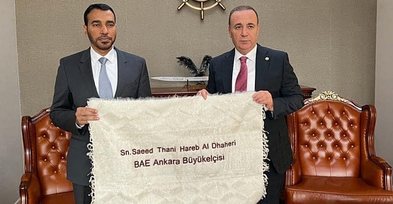 Osman Ören, Birleşik Arap Emirlikleri Ankara Büyükelçisi Dhaheri’yi Ağırladı