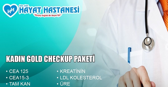 Özel Siirt Hayat Hastanesinde Gold Check-Up Hizmeti