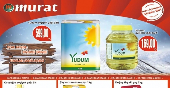 Murat Market Fiyatları indirerek Ocak Ayı Sonuna Kadar Fiyatları Sabitledi