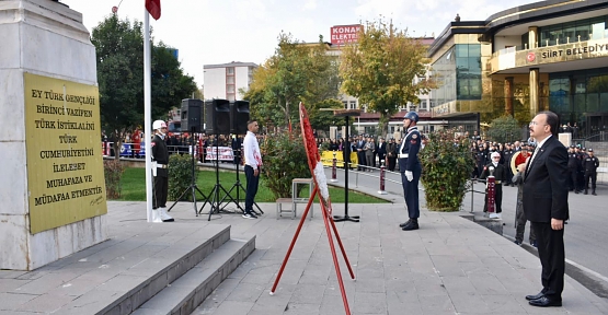 Siirt’te Cumhuriyetimizin Kurucusu Büyük Önder Gazi Mustafa Kemal Atatürk, Törenlerle Anıldı