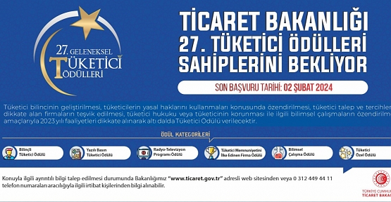 27. Tüketici Ödülleri Sahiplerini Bekliyor