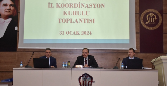 2024 Yılı 1. Dönem İl Koordinasyon Kurulu Toplantısı Vali Dr. Kemal Kızılkaya Başkanlığında Yapıldı