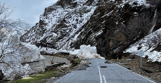 ÇIĞ NEDENİYLE ÇATAK-PERVARİ YOLU ULAŞIMA KAPANDI