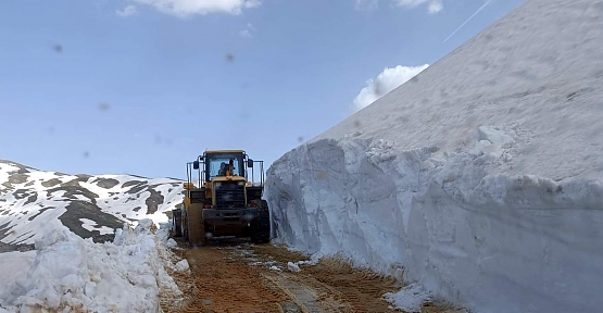 SİİRT’TE KÖY YOLUNA DÜŞEN KAR VE KAYALAR TEMİZLENDİ 