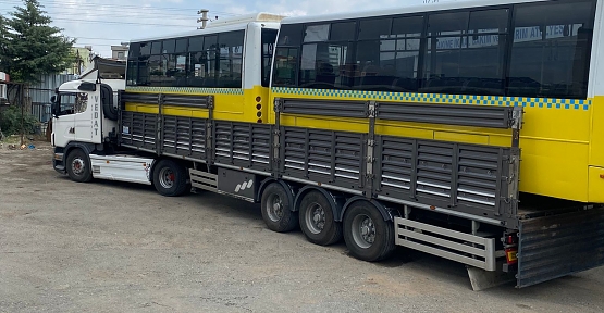 Siirt Belediyesi Arızalı Yolcu Otobüslerini Bakım ve Onarım İçin Gaziantep'e Gönderdi