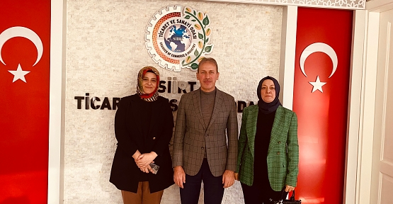 Nüfus ve Vatandaşlık ile Meteoroloji İl Müdürlerinden Siirt TSO'ya Nezaket Ziyareti
