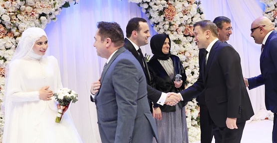 Siirt TSO Başkanı Güven Kuzu, Cumhurbaşkanı Yardımcısı Cevdet Yılmaz’ın Oğlunun Nikah Törenine Katıldı
