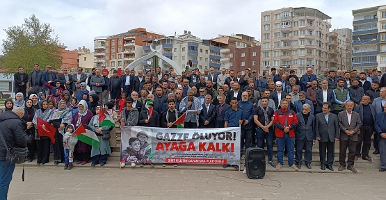 Gazze Ölüyor, Sessiz Kalma! Siirt’te Gazze İçin Tek Yürek