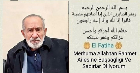 Tatlı Ailesinden Taziye Teşekkür Mesajı 