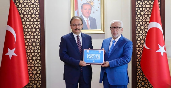 VALİ  KIZILKAYA'DAN TÜRKİYE DİYANET VAKFI'NA KURBAN VEKÂLETİ