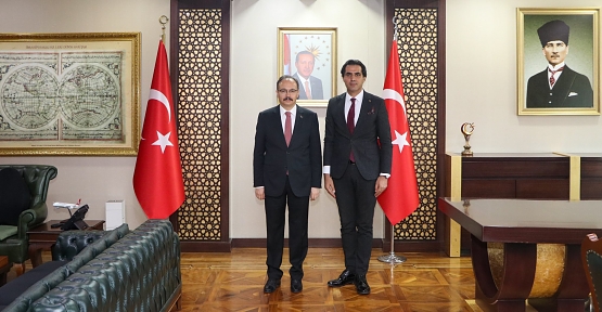 Vali Dr. Kemal Kızılkaya, Yeni İl Milli Eğitim Müdürü İlhan Saz’ı Makamında Kabul Etti