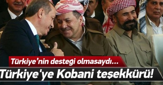 Barzani'den Türkiye'ye Kobani teşekkürü