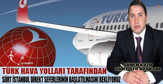Başkan Kuzu, Siirt Havaalanı Büyük Uçakların Uçuşuna Müsait Olduğunu Söyledi