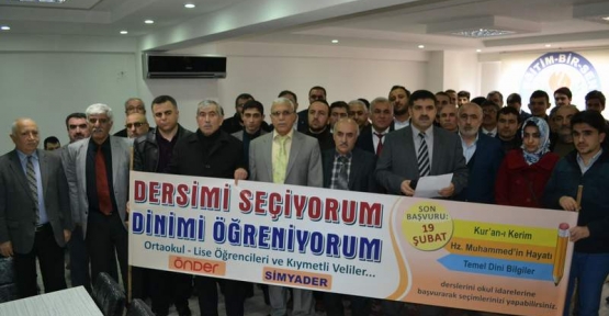 ÖNDER İMAM HATİPLER DERNEĞİ SEÇMELİ DERSLER KONUSUNDA VELİLERİ UYARDI