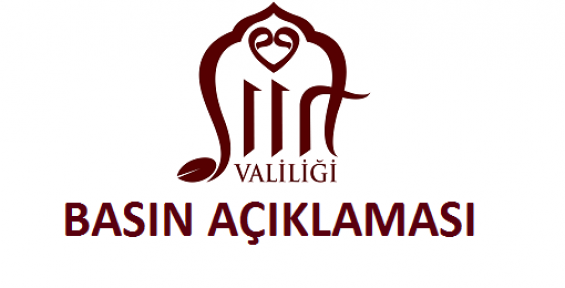 Siirt Valiliği Basın Açıklaması