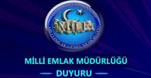 Milli Emlak Müdürlüğünden Duyuru